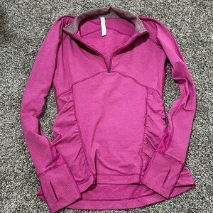 Lululemon size 6 pink quarter zip